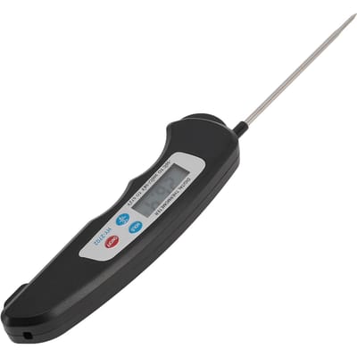 Digitale Vleesthermometer Lange Sonde Opvouwbare Voedseltemperatuurmeter voor Keuken Koken Buiten zwart