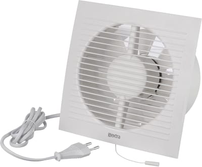 Badkamerventilator 150 mm met trekkoord voor badkamer en toilet