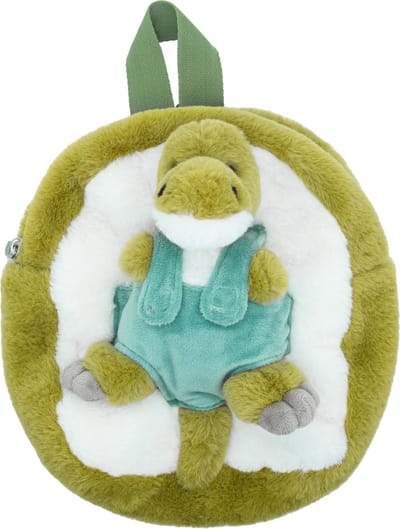 Cute since 1999 - Dinosauruspark - Groene Dinosaurus rugzak - Boekentas kleuter - Zachte rugtas meisjes en jongens - 25x21 cm