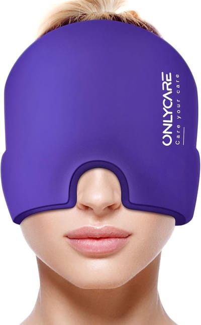 Koelmasker voor Migraine en Hoofdpijn - 360° Gel Surround Koelpads - Effectieve Pijnverlichting
