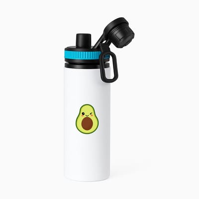 Hacebo® - Avocado's waterfles met draaidop blauw - Avocado - Fruit liefhebbers - Vrucht - gezond eten - fruit - water fles - 850ML