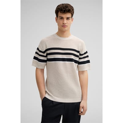 Gebreid shirt Ander, beige
