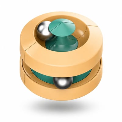 Stressverlagende spinner – compact fidgetspeeltje - Geel