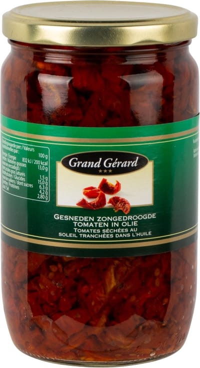 Grand Gérard Zongedroogde tomaten gesneden - Pot 72 cl