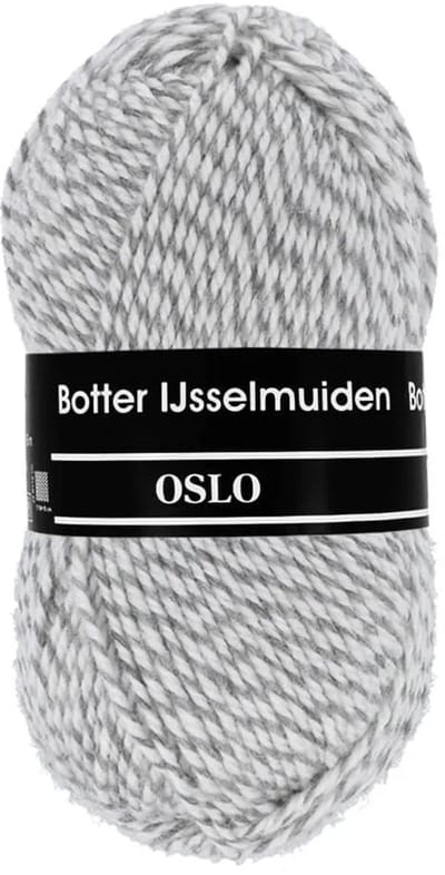 Botter IJsselmuiden Oslo Sokkengaren - Kleur 002 - Grijs/Wit - 5 stuks
