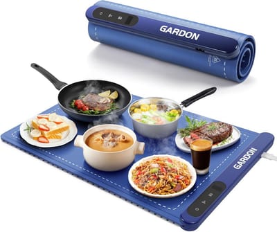 Elektrische warmhoudbak - Voedselwarmer mat - Eten warm houden - Snelle gelijkmatige verwarming - 45 cm breed - Blauw