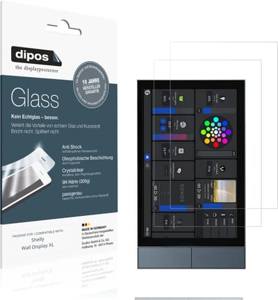 dipos – 2x Pantserfolie geschikt voor Shelly Wall Display XL | 9H Screenprotector