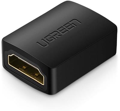 High speed HDMI 2.0 naar HDMI 2.0 female adapter - 4K - Audio- en videosynchronisatie - 3D - zwart