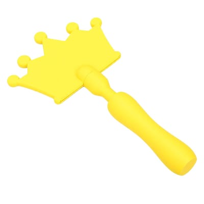 Baguette Magique Imprimée en 3D Forme Couronne Télescopique Légère Plastique Baguette Magique pour Spectacle Accessoire de Costume Cosplay jaune