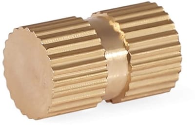 Dailygoods- Gekartelde Moeren M8 - Schroefdraadinzetstukken - Messing - 4 Stuks - Hittebestendig - Slijtvast - Inpersmoeren