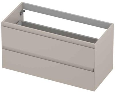 INK - Onderkast 2 Laden Greeploos Gelakt 45gr - 1000x450x520 Mm - Mat Kasjmier Grijs