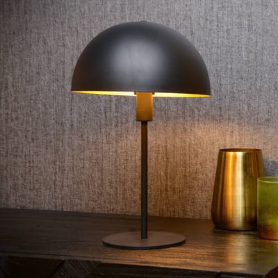 Lucide SIEMON - Tafellamp - Ø 25 cm - 1xE14 - Zwart