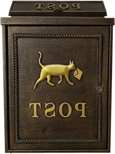 Brievenbus Muurmontage - Postbus Buiten - Post Veilig Opslaan - Afsluitbaar Met Sleutel - 41x13x29 cm - Bruin
