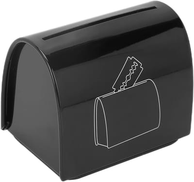 Veilige en grote container voor het verwijderen van scheermesjes, ideaal voor afvalbeheer en recycling van scherpe voorwerpen