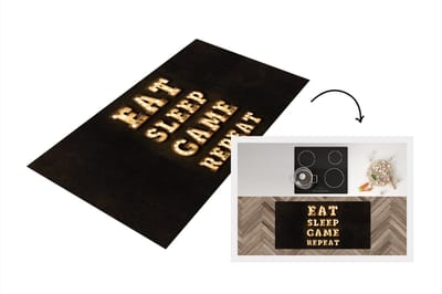 Keukenloper - Loper keuken - Gaming - Games - Quote - 120x60 cm - Keukenloper vinyl