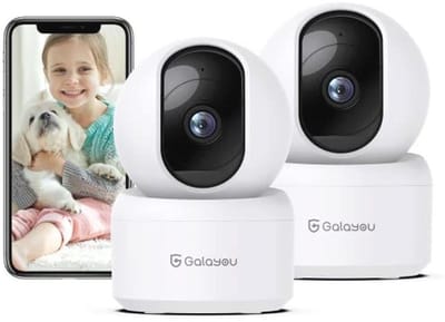 Beveiligingscamera voor thuis, 2K WiFi-camera met bewegingsbewaking voor kinderen, senioren en huisdieren