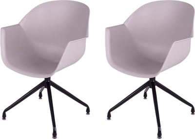 MaximaVida eetkamerstoel Cuyp XXL taupe draaiframe stoelpoten- 2 stuks