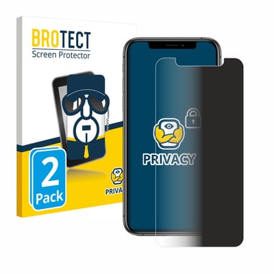 BROTECT - privacy screenprotector voor Apple iPhone Xs / 11 Pro - Folie Beschermfolie Blauwlichtfilter 2 Stuks