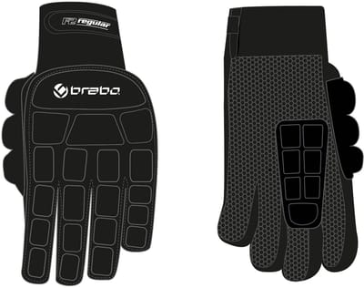 BRABO - bp1082 indoor glove f2.1 l.h. bk - Hockeyhandschoen heren - Zwart, wit
