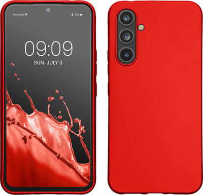 kwmobile telefoonhoesje geschikt voor Samsung Galaxy A54 5G - Hoesje voor smartphone - Back cover in metallic donkerrood