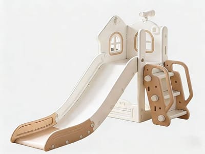 Speeltoestel met Glijbaan -Toren Cosy - Beige - Voor kinderen | Russle