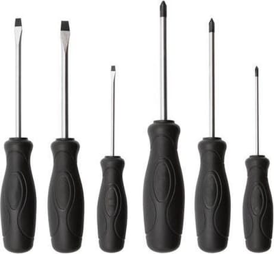 Toolland Schroevendraaierset, sleufkop/Phillips, 6-delig