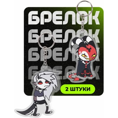 Acryl Sleutelring voor Helluva Boss Millie Loona Stolas Karakter Acryl Hanger Anime Decoratie Accessoires Hanger Cadeau gray