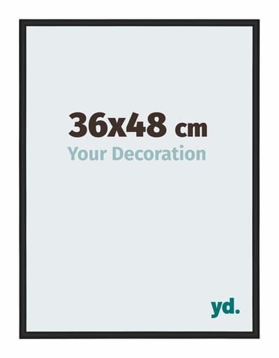 Your Decoration - Fotolijst 36x48 cm - Aluminium - Zwart Mat - New York