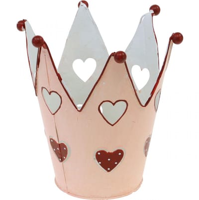 Decoratieve kroon, metalen lantaarn, plantenbak voor Valentijnsdag, me