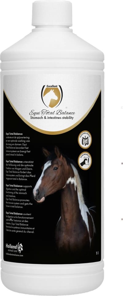 Excellent Equi total balance - 1 liter - Bevordert een optimale werking van maag en darmen en ondersteund het immuunsysteem - Geschikt voor paarden
