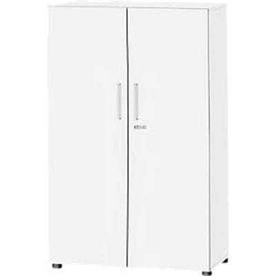 Schäfer Shop  Select Kast SET UP, 4 ordnerhoogten, afsluitbaar, B 800 x D 420 x H 1470 mm, wit/wit