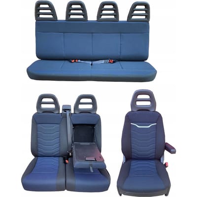 Iveco Daily VI vanaf 2022 - Autostoelhoezen - 7-zits (2+1+4) - Met Uitklapbare Tafel - Jacquard T06