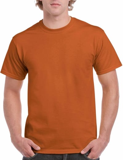 T-shirts roestbruin voor heren - zware 200gr kwaliteit - Basic shirts - Katoen - Korte mouwen - Comfort pasvorm M