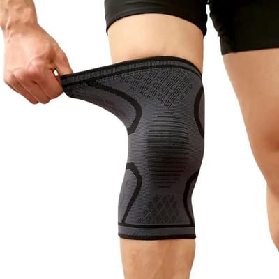 Nivard Kniebrace - Sportbrace Knie - Knee Sleeves - Knee Sleeves Powerlifting - Compressie Knie Brace - Knee Wraps - Knee Support - Dames - Heren - Zwart - Maat XL