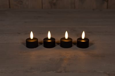 Extension Set 3D Wick 4 Induct Rechargeable Black Tealight Anna's C...