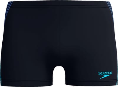 Speedo Tech Panel Aquashort Heren Sportzwembroek - Zwart/Blauw
