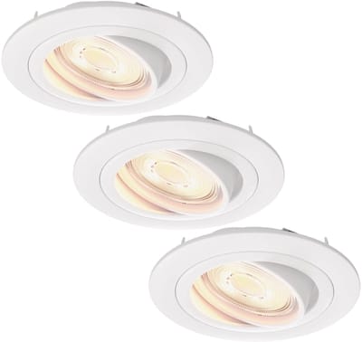 Ledvion - 3X LED Inbouwspot Tokyo - Wit - Dimbaar - 3W - 2700K - Ø92 mm