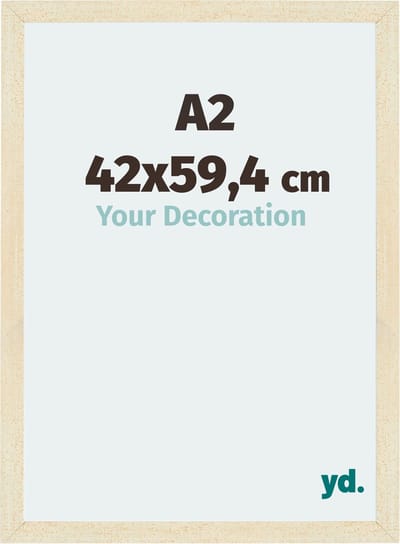 Your Decoration - Fotolijst A2 42x59,4 cm - MDF - Zand Geveegd - Mura