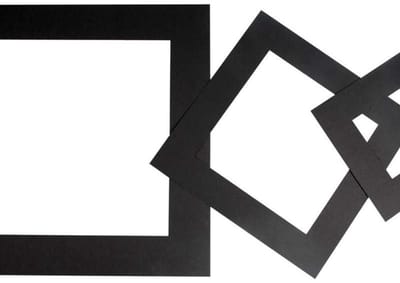 Passepartout lijsten, dikte 0,4 mm, zwart, 75 assorti