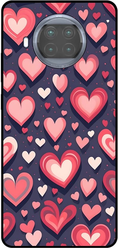 Smartphonica Telefoonhoesje Geschikt voor Xiaomi Mi 10T Lite met Hartjes Opdruk - TPU Backcover Case With Heart Design geschikt voor Xiaomi Mi 10T Lite