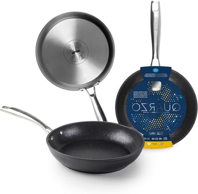 Koekenpan Aluminium - Koekenpan Inductie - Snel Bakken - Quantanium Antiaanbaklaag - 30 cm - Zwart