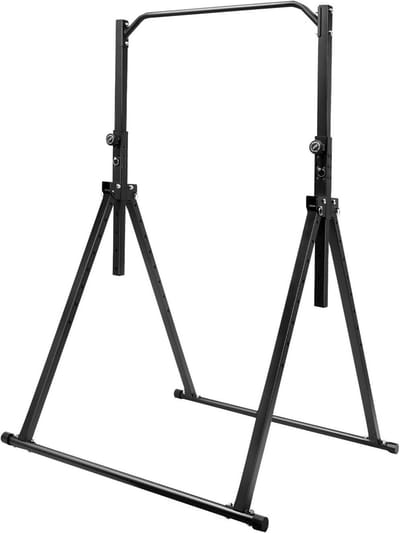 Power Tower - Krachtstation Trainingsapparaat - Thuis Krachttraining - Opvouwbaar In Hoogte Verstelbaar - 200 kg - Zwart