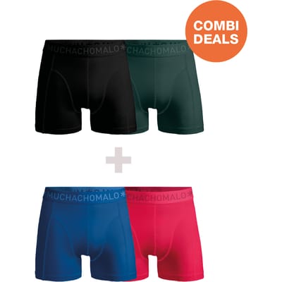 Muchachomalo Heren Boxershorts - 2+2 Pack - Mannen Onderbroeken
