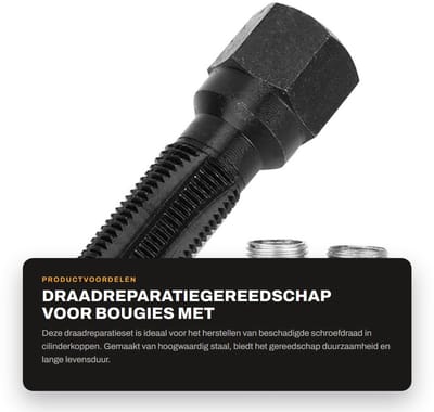 Dailygoods - Draadreparatiegereedschap voor Bougies met Inzetstukken