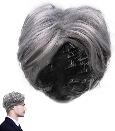 Oude man kostuum voor mannen met pruik en accessoires voor Halloween en carnaval feestjes