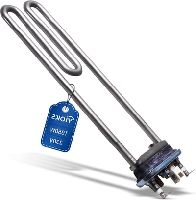 Verwarmingselement Wasmachine - Reserveonderdeel Spiraal - Apparaat Repareren - Snelle Temperatuur Verhoging - 1950 Watt 230V - Zilver