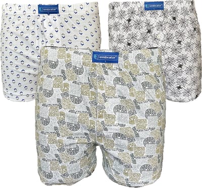 Embrator 3-pack mannen Boxershort Loose Fit katoen 2XL