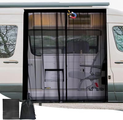 Dailygoods- Muggennet met Magneetsluiting - Vliegendeur voor VW T5/T6 - Insectengaas voor Bestelwagens - Horgaas voor Campers - Schuifdeur/achterdeur - Vliegengaas