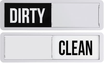 Dailygoods- Magneten Clean & Dirty Indicator - Magneten Vaatwasser - Magneten Koelkast - Magneten Sterk - Magneten Keukendecoratie - Roestvrij Staal, 17,8 × 5 cm - Vaatwasserindicator