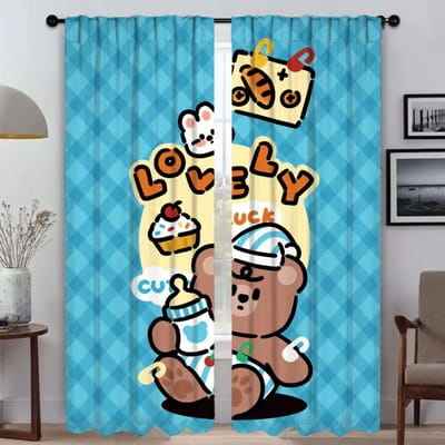 Shades Beer Keukengordijnen voor Camera Woonkamer Gordijn Verduisterende Gordijnen 2 Stuks Tule voor Slaapkamer Afscheiding Elegant Kind W50xH70cmx2pcs-CL